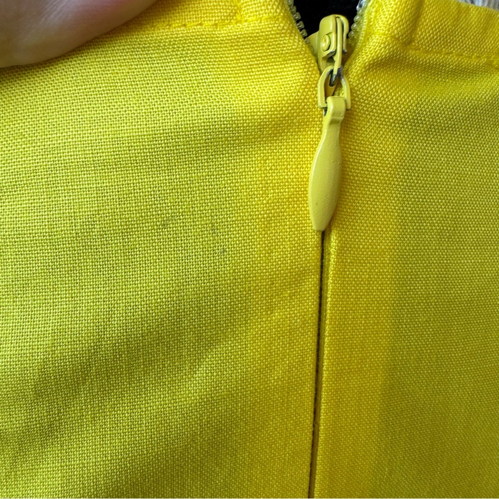 Fanm Mon Gloriosa Dress Sz XS Yellow Floral Embroidered Short Sleeve A-Line NWT - Picture 7 of 13